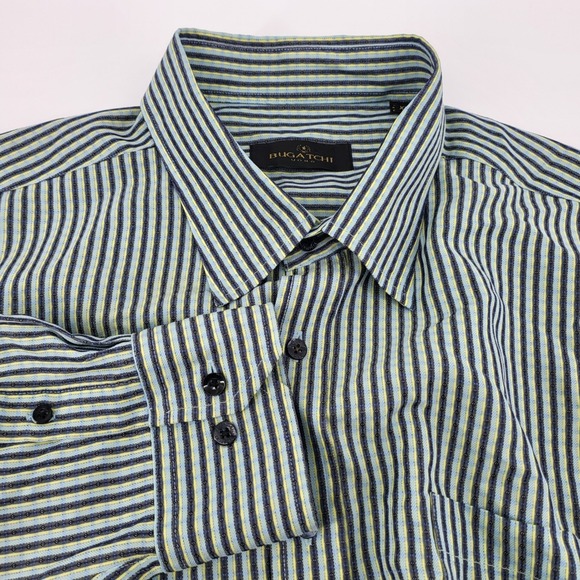 Bugatchi Other - Bugatchi Men's Size XXL 2XL  Striped Dress Shirt Long‎ Sleeve Button Up Casual S